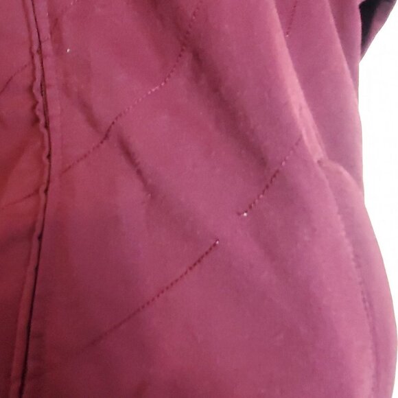 BURTON Large Full zip Track jacket‎ Burgundy Gold Logo Ski Snowboard Activewear - Picture 10 of 10